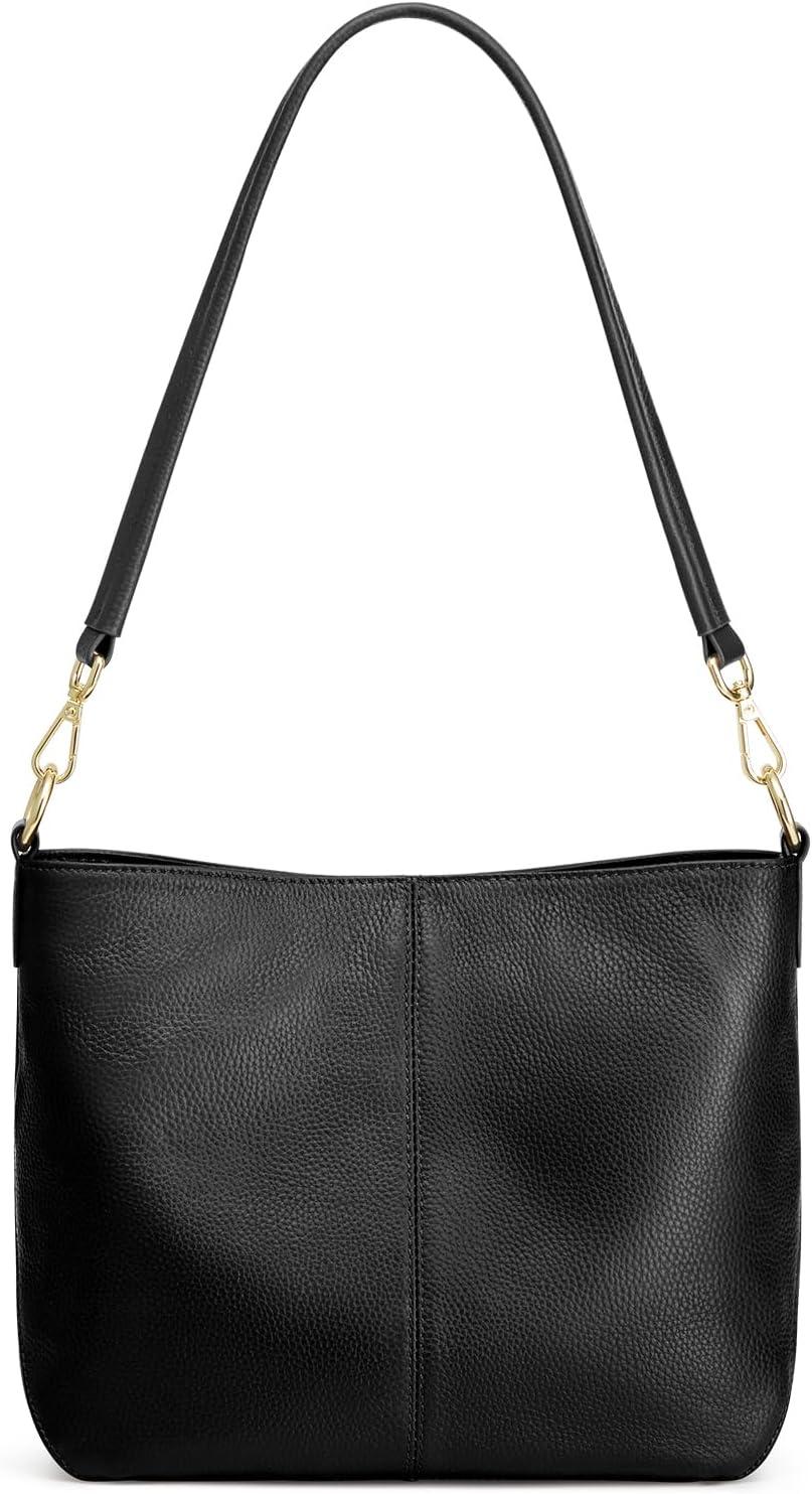 imageKattee Leather Crossbody Bags for Women Crossbody Purses for Women Womens Handbags Hobo Bag with Adjustable StrapBlack