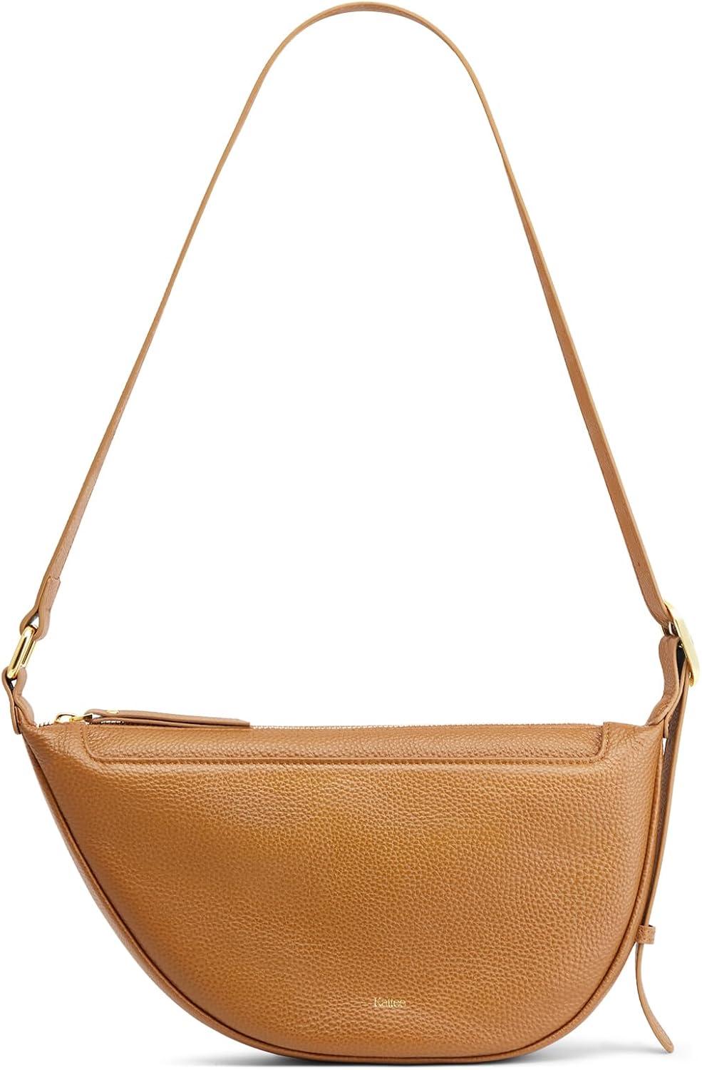 imageKattee Leather Crossbody Purses for Women Small Sling Bag Womens Shoulder Handbags with Adjustable StrapBrown