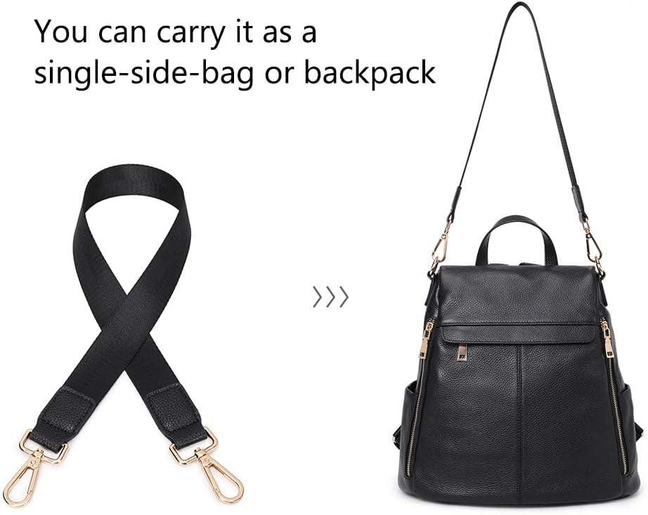 imageKattee Womens AntiTheft Backpack Purse Genuine Leather Shoulder Bag Fashion Ladies Satchel BagsBlack