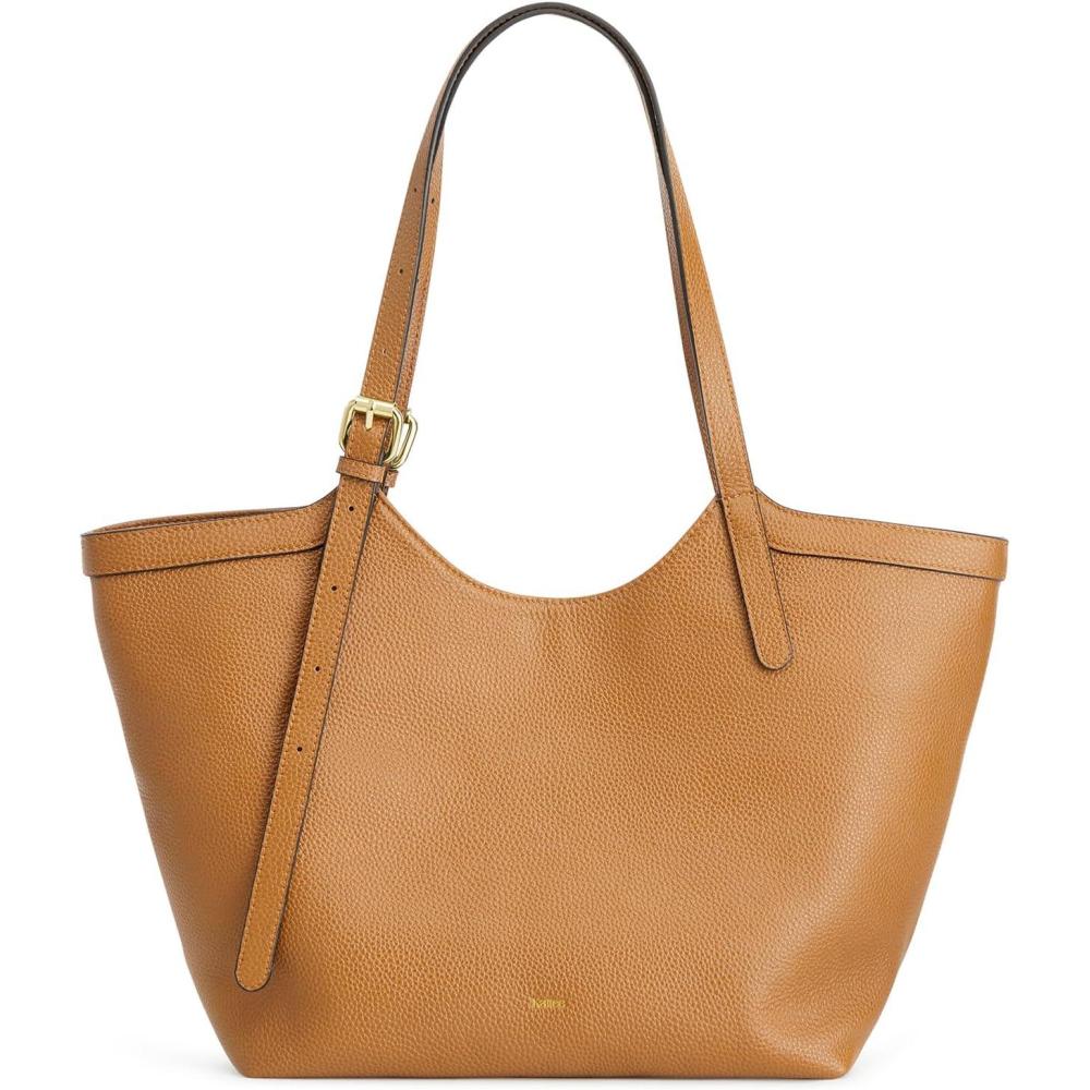 imageKattee Genuine Leather Purses and Handbags for Women Trendy Top Grain Leather Hobo Tote Shoulder Bag with Adjustable StrapBrown