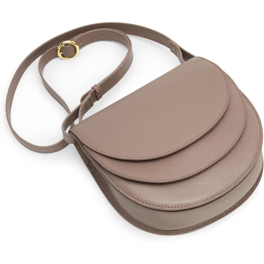 imageKattee Leather Crossbody Bags for Women Purse Small Travel Cross Body Shoulder Bags Purses for Women Trendy Designer HandbagKhaki