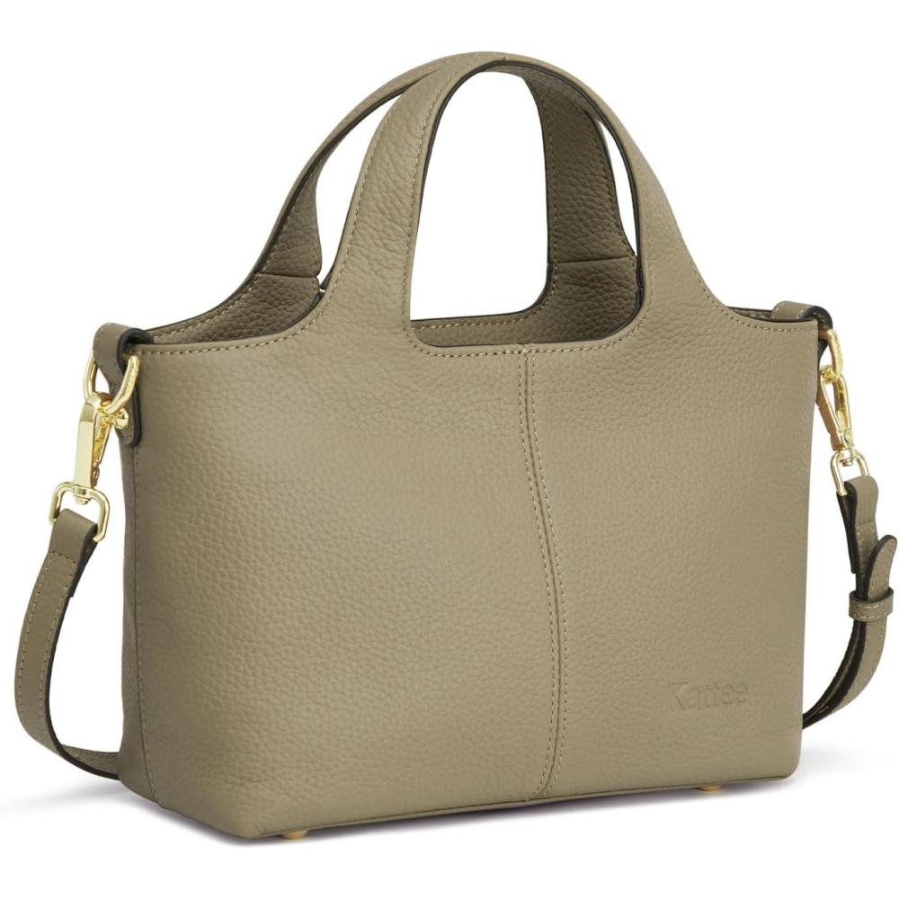 imageKattee Leather Handbags and Purses for Women Small Crossbody Bags for Women Cross Body Purses with Top HandleLight Green