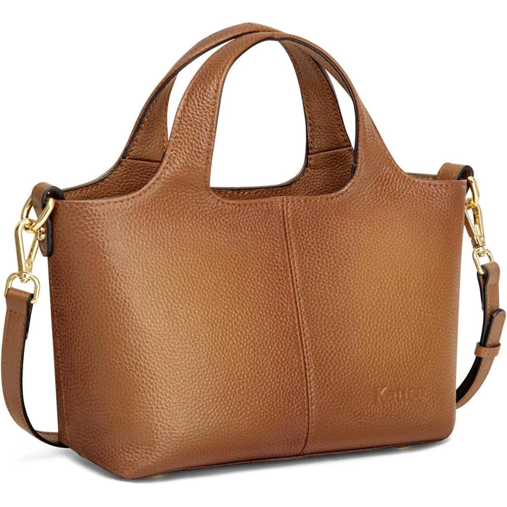 imageKattee Leather Handbags and Purses for Women Small Crossbody Bags for Women Cross Body Purses with Top HandleSorrel