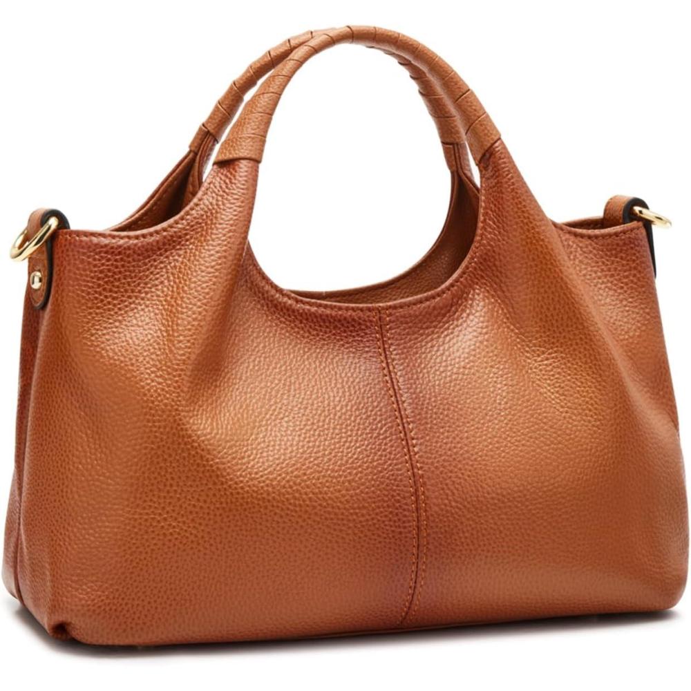 imageKattee Leather Purses and Handbags for Women Small Medium Crossbody Bags Trendy Soft Shoulder Satchel BagsSorrel