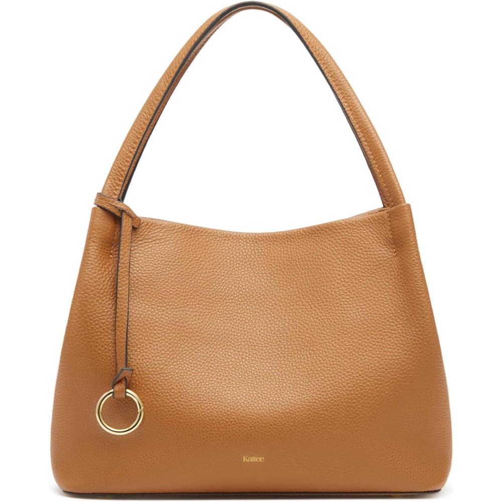 imageKattee Leather Purses for WomenSmall Crossbody Bags for Women TrendyTop Handle Handbags Satchel Bag with Adjustable StrapBrown