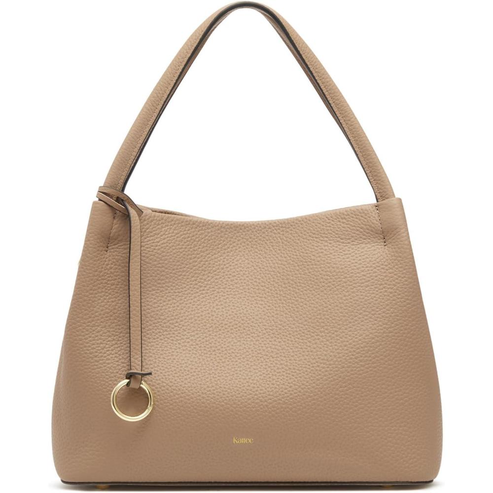 imageKattee Leather Purses for WomenSmall Crossbody Bags for Women TrendyTop Handle Handbags Satchel Bag with Adjustable StrapTan