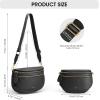 Kattee Crossbody Bag Bum Bags for Women, Leather Fanny Packs Belt Bag, Spacious Sling Purses for Women with RFID Blocking, Black(Black)