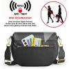 Kattee Crossbody Bag Bum Bags for Women, Leather Fanny Packs Belt Bag, Spacious Sling Purses for Women with RFID Blocking, Black(Black)