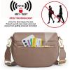 Kattee Crossbody Bag Bum Bags for Women, Leather Fanny Packs Belt Bag, Spacious Sling Purses for Women with RFID Blocking, Black(Khaki)