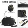 Kattee Crossbody Leather Bags for Women, Small Genuine Leather Cross Body Shoulder Bag for Woman Trendy Purse with Top Handle(Black)