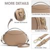 Kattee Crossbody Leather Bags for Women, Small Genuine Leather Cross Body Shoulder Bag for Woman Trendy Purse with Top Handle(Khaki)