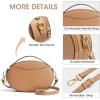 Kattee Crossbody Leather Bags for Women, Small Genuine Leather Cross Body Shoulder Bag for Woman Trendy Purse with Top Handle(Light Tan)
