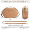 Kattee Crossbody Leather Bags for Women, Small Genuine Leather Cross Body Shoulder Bag for Woman Trendy Purse with Top Handle(Light Tan)