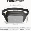 Kattee Fanny Packs for Women, Leather Crossbody Bags for Women Trendy, Small Belt Bag,Fashion Waist Packs with RFID Blocking, Black(Black)