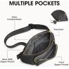 Kattee Fanny Packs for Women, Leather Crossbody Bags for Women Trendy, Small Belt Bag,Fashion Waist Packs with RFID Blocking, Black(Black)