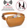 Kattee Fanny Packs for Women, Leather Crossbody Bags for Women Trendy, Small Belt Bag,Fashion Waist Packs with RFID Blocking, Black(Brown)