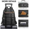 Kattee Genuine Leather Backpack Purse for Women Antitheft Rucksack Soft Work Casual Daypack Fashion(Black)
