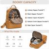 Kattee Genuine Leather Backpack Purse for Women Antitheft Rucksack Soft Work Casual Daypack Fashion(Brown)