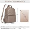 Kattee Genuine Leather Backpack Purse for Women Antitheft Rucksack Soft Work Casual Daypack Fashion(Khaki)