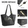 Kattee Genuine Leather Purses and Handbags for Women Trendy, Top Grain Leather Hobo Tote Shoulder Bag with Adjustable Strap(Black)