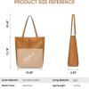 Kattee Genuine Leather Tote Bags for Women, Soft Shoulder Purses and Handbags, Casual Totes Work Travel(Brown)