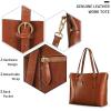 Kattee Genuine Leather Women Tote Bag Soft Handbags Vintage Shoulder Purses Fashion Top Handle Bag Large Capacity(Deep Brown)
