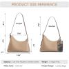 Kattee Hobo Bags for Women Trendy, Soft Leather Handbags and Purses,Shoulder Tote Curved Designer Bag with Card Pocket(Khaki)