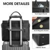 Kattee Leather Briefcase for Women, 15 Inches Laptop Bag, Work Tote with Luggage/Shoulder Strap(Black)