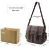 Kattee Leather Canvas Camera Bag Vintage DSLR SLR Messenger Shoulder Bag(Dark Gray)