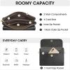 Kattee Leather Crossbody Bag for Women, Small Cross Body Shoulder Bags Purse for Women Trendy Designer Handbag(Black)
