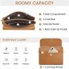 Kattee Leather Crossbody Bag for Women, Small Cross Body Shoulder Bags Purse for Women Trendy Designer Handbag(Brown)