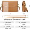 Kattee Leather Crossbody Bag for Women, Small Cross Body Shoulder Bags Purse for Women Trendy Designer Handbag(Brown)