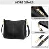 Kattee Leather Crossbody Bags for Women, Crossbody Purses for Women, Women’s Handbags Hobo Bag with Adjustable Strap(Black)