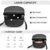 Kattee Leather Crossbody Bags for Women Purse, Small Travel Cross Body Shoulder Bags Purses for Women Trendy Designer Handbag(Black)