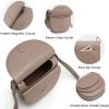 Kattee Leather Crossbody Bags for Women Purse, Small Travel Cross Body Shoulder Bags Purses for Women Trendy Designer Handbag(Khaki)
