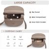 Kattee Leather Crossbody Bags for Women Purse, Small Travel Cross Body Shoulder Bags Purses for Women Trendy Designer Handbag(Khaki)