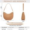 Kattee Leather Crossbody Bags for Women, Small Purses and Handbags, Soft Hobo Shoulder Satchel with Zipper Closure(Light Tan)