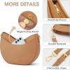 Kattee Leather Crossbody Bags for Women, Small Purses and Handbags, Soft Hobo Shoulder Satchel with Zipper Closure(Light Tan)