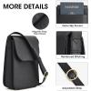Kattee Leather Crossbody Bags for Women Trendy, Small Phone Purses Wallet Shoulder Handbags Travel with Card Slots(Black)