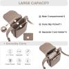 Kattee Leather Crossbody Bags for Women Trendy, Small Phone Purses Wallet Shoulder Handbags Travel with Card Slots(Khaki)
