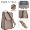 Kattee Leather Crossbody Bags for Women Trendy, Small Phone Purses Wallet Shoulder Handbags Travel with Card Slots(Khaki)
