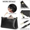 Kattee Leather Crossbody Bags for Women Trendy, Small Shoulder Purses and Handbags, Clutch Wristlet Wallet with 2 Straps(Black)