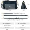 Kattee Leather Crossbody Bags for Women Trendy, Small Shoulder Purses and Handbags, Clutch Wristlet Wallet with 2 Straps(Dark Blue)