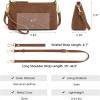 Kattee Leather Crossbody Bags for Women Trendy, Small Shoulder Purses and Handbags, Clutch Wristlet Wallet with 2 Straps(Suede Coffee)