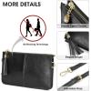 Kattee Leather Crossbody Bags for Women Trendy, Small Shoulder Purses and Handbags with Adjustable Strap(Black)