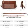 Kattee Leather Crossbody Bags for Women Trendy, Small Shoulder Purses and Handbags with Adjustable Strap(Dark Brown)
