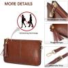 Kattee Leather Crossbody Bags for Women Trendy, Small Shoulder Purses and Handbags with Adjustable Strap(Dark Brown)