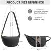 Kattee Leather Crossbody Purses for Women, Small Sling Bag, Women’s Shoulder Handbags with Adjustable Strap(Black)