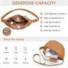 Kattee Leather Crossbody Purses for Women, Small Sling Bag, Women’s Shoulder Handbags with Adjustable Strap(Brown)