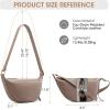 Kattee Leather Crossbody Purses for Women, Small Sling Bag, Women’s Shoulder Handbags with Adjustable Strap(Khaki)